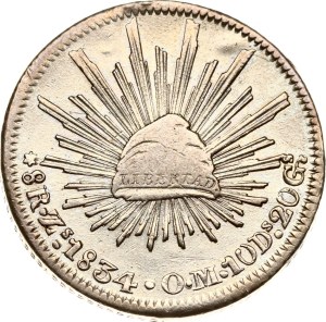 Mexico 8 Reales 1834 Zs OM
