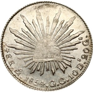 Mexico 8 Reales 1854 Mo GC