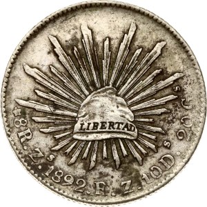 Mexico 8 Reales 1892 Zs FZ