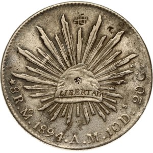 Mexico 8 Reales 1894 Mo AM