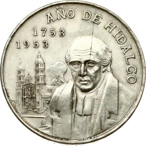 Mexico 5 Pesos 1953 Mo Bicentennial of Hidalgo's Birth