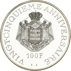 Monaco 100 Francs 1974 Anniversary of Reign