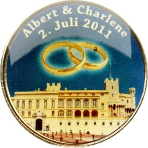 Monaco 2 Euro 2011 Specimen - Royal Wedding