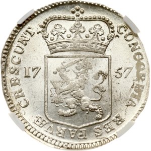 Netherlands West Friesland Silver Ducat 1757 NGC MS 63