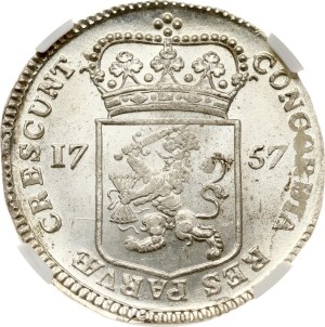 Netherlands West Friesland Silver Ducat 1757 NGC MS 63