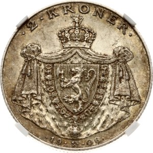 Norway 2 Kroner 1906 Independence NGC MS 63