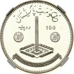 Pakistan 100 Rupees 1977 Islamic Summit Conference NGC PF 68 ULTRA CAMEO