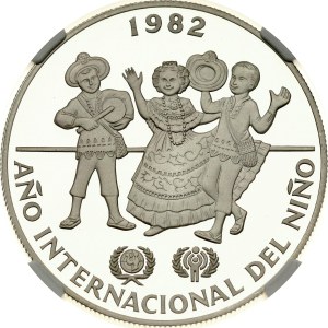 Panama 10 Balboas 1982 CHI Year of the Child NGC PF 69 ULTRA CAMEO