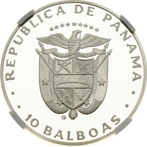 Panama 10 Balboas 1982 CHI Year of the Child NGC PF 69 ULTRA CAMEO