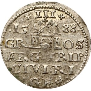 Poland Trojak 1588 Riga (R-R2)