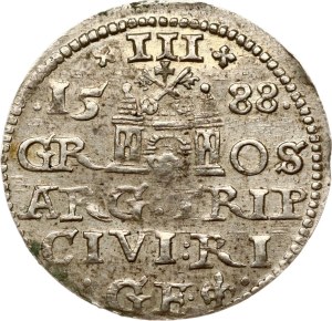 Poland Trojak 1588 Riga (R-R2)