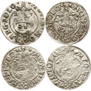 Poland Poltorak 1623 & 1625 Lot of 4 coins