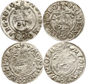 Poland Poltorak 1623 & 1625 Lot of 4 coins