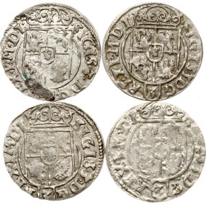 Poland Poltorak 1623 & 1625 Lot of 4 coins