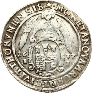 Poland Taler 1637 Torun RVS. PRVS. (R3)