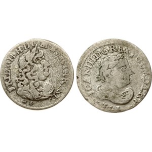 Poland Szostak 1684 & Brandenburg-Prussia 6 Groschen 1683 Lot of 2 coins