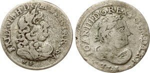 Poland Szostak 1684 & Brandenburg-Prussia 6 Groschen 1683 Lot of 2 coins