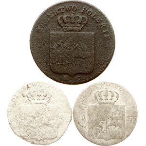 Poland 3 & 10 Groszy 1831 November Uprising Lot of 3 coins