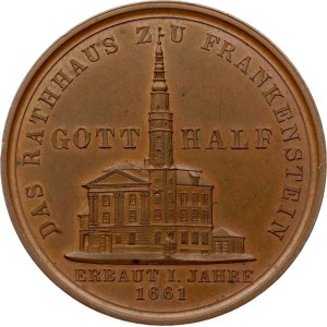 Poland Zbkowice - Frankenstein Medal 1858 - reconstruction of the town hall in Zbkowice lskie