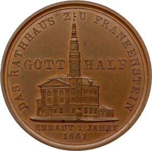 Poland Zbkowice - Frankenstein Medal 1858 - reconstruction of the town hall in Zbkowice lskie