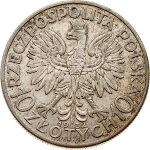 Poland 10 Zlotych 1932 (L)