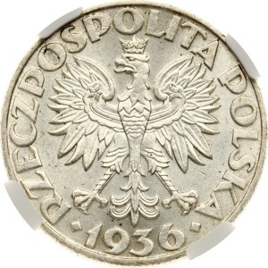 Poland 5 Zlotych 1936 Gdynia Seaport NGC MS 61