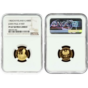 Poland 1000 Zlotych 1982 Jan Pawel II NGC PF 67 ULTRA CAMEO