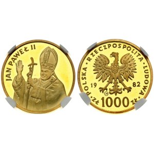 Poland 1000 Zlotych 1982 Jan Pawel II NGC PF 67 ULTRA CAMEO