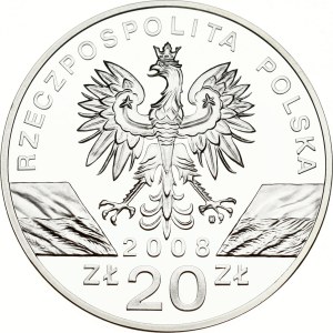 Poland 20 Zlotych 2008 MW Sokol wedrowny (Falco peregrinus)