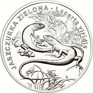 Poland 20 Zlotych 2009 MW Jaszczurka zielona (Lacerta viridis)