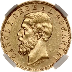 Romania 20 Lei 1890 B NGC MS 62