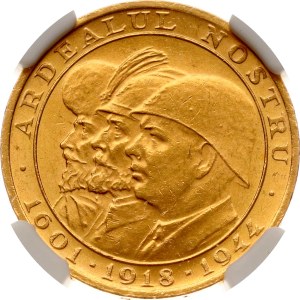 Romania 20 Lei 1944 Romanian Kings NGC MS 62