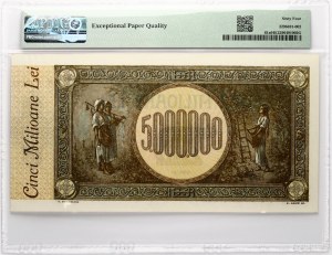 Romania 5000000 Lei 1947 PMG 64 Choice Uncirculated EPQ