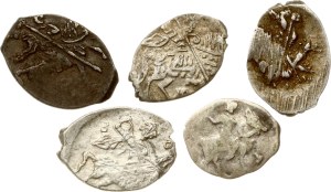 Russia Denga - 1 Kopeck 1573-1645 Lot of 5 coins