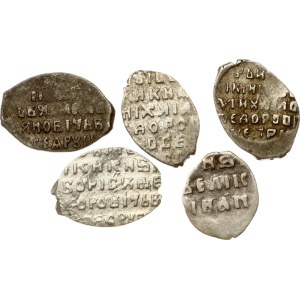 Russia Denga - 1 Kopeck 1573-1645 Lot of 5 coins
