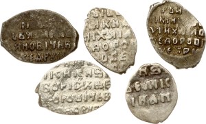 Russia Denga - 1 Kopeck 1573-1645 Lot of 5 coins