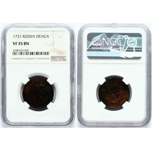 Russia Denga 1731 NGC VF 35 BN