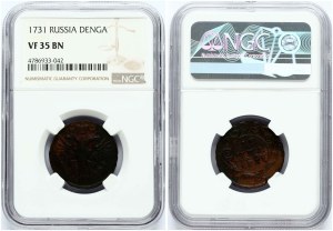 Russia Denga 1731 NGC VF 35 BN