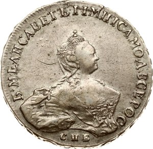Russia Rouble 1756 СПБ-ЯI Portrait by Benjamin Scott
