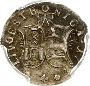 Russia For Livonia 4 Kopecks 1757 PCGS XF Detail Joe Sedillot Collection