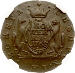 Russia Siberian Kopeck 1768 КМ NGC AU DETAILS