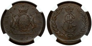 Russia Siberian 5 Kopecks 1775 КМ NGC MS 62 BN