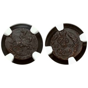 Russia Polushka 1789 EM NGC MS 61 BN