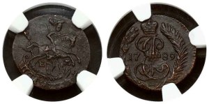 Russia Polushka 1789 EM NGC MS 61 BN