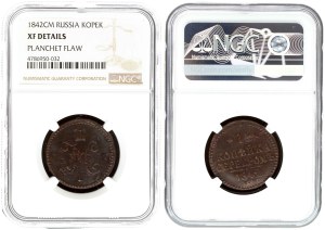 Russia Kopeck 1842 CM NGC XF DETAILS