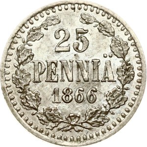 Russia For Finland 25 Pennia 1866 S