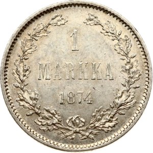 Russia For Finland 1 Markka 1874 S
