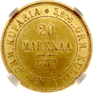 Russia For Finland 20 Markkaa 1879 S NGC MS 61
