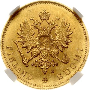 Russia For Finland 10 Markkaa 1881 S (R) NGC MS 64