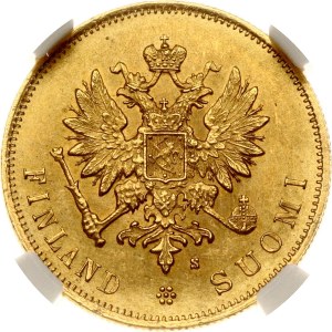 Russia For Finland 10 Markkaa 1881 S (R) NGC MS 64